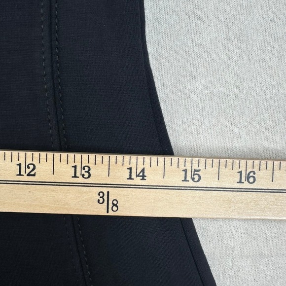 Loft Ribbed A Line Midi Dress size 4 Black - Picture 6 of 7